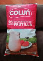 Yogurt batido sabor frutilla