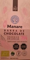 Barra de chocolate orgánico sin azúcar endulzado con eritritol 79% cacao